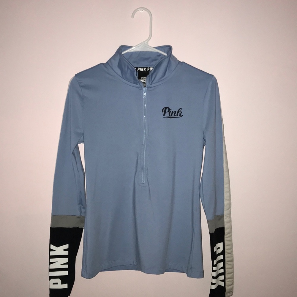 Pink midbody zip running jacket